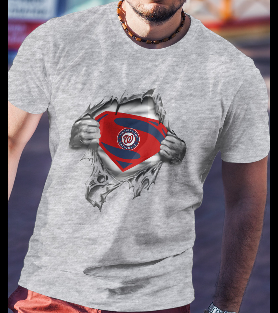 Washington Nationals Super Man Shield T-Shirt