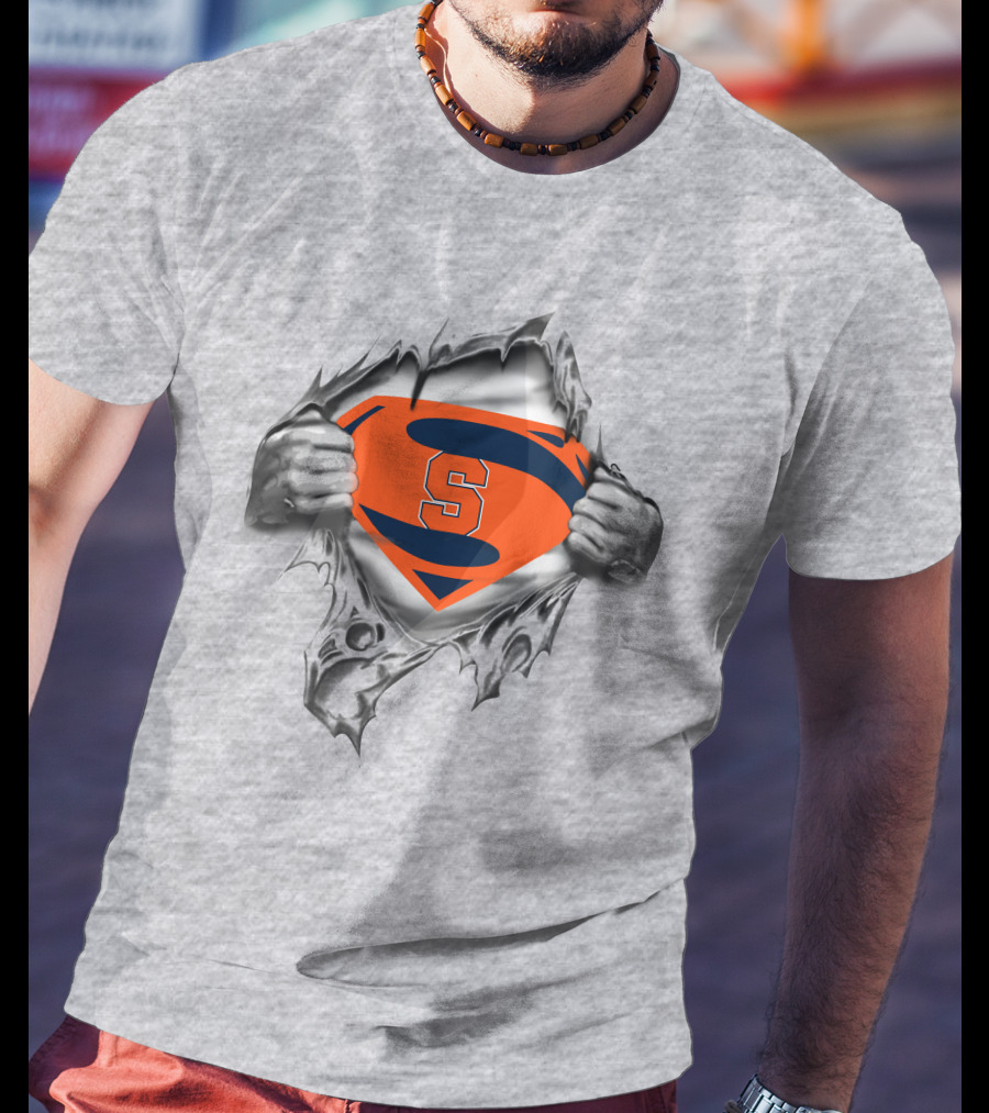 Syracuse Orange S Superman Logo Tear T-Shirt