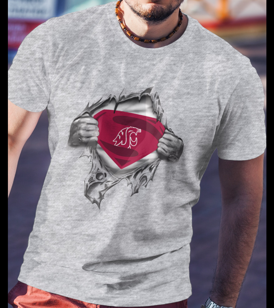 Washington State Cougars Superman T-Shirt