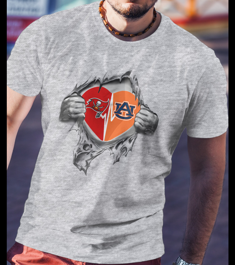 Buccaneers Auburn Heart Split T-Shirt