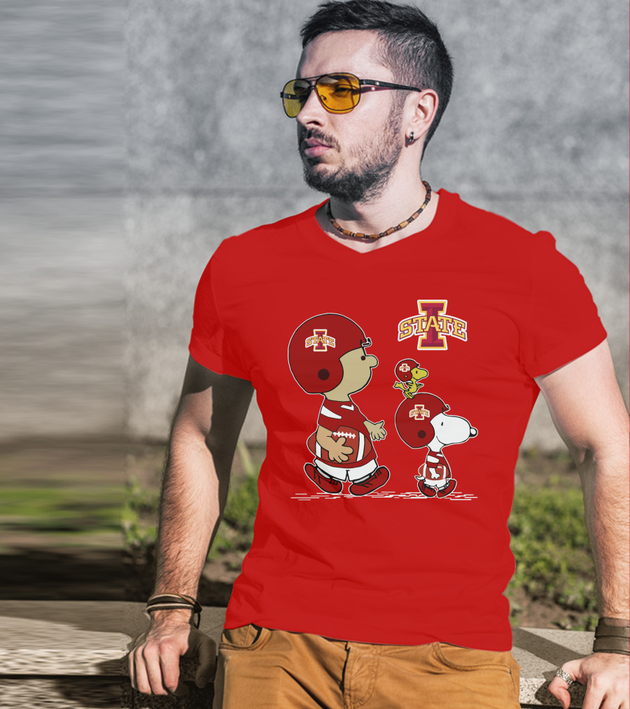 Iowa State Cyclones Snoopy Woodstock Football Peanuts Characters T-Shirt