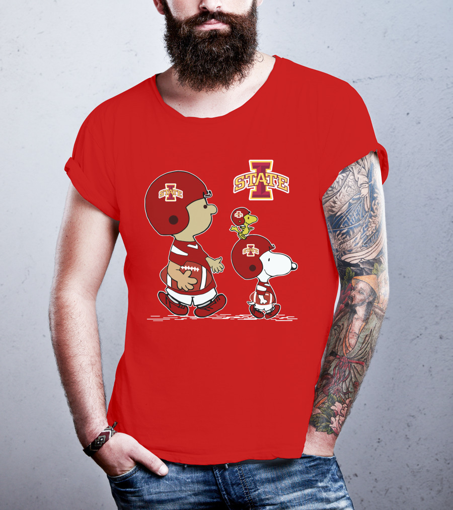 Iowa State Cyclones Snoopy Woodstock Football Peanuts Characters T-Shirt