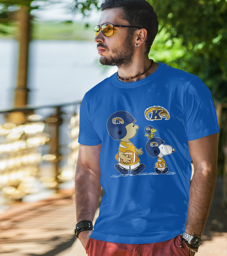 Kent State Golden Flashes Football Snoopy And Woodstock Peanuts Sports T-Shirt