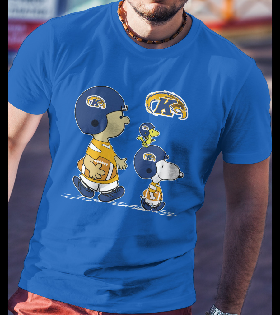 Kent State Golden Flashes Football Snoopy And Woodstock Peanuts Sports T-Shirt
