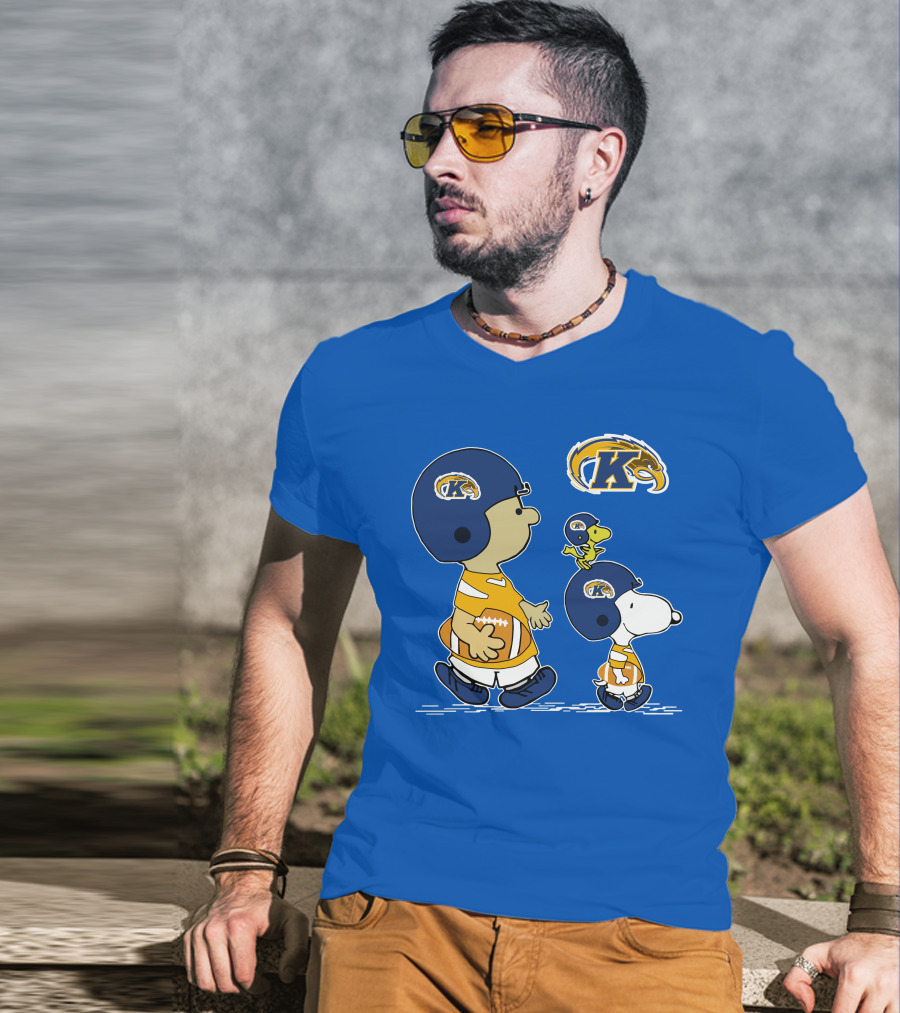Kent State Golden Flashes Football Snoopy And Woodstock Peanuts Sports T-Shirt