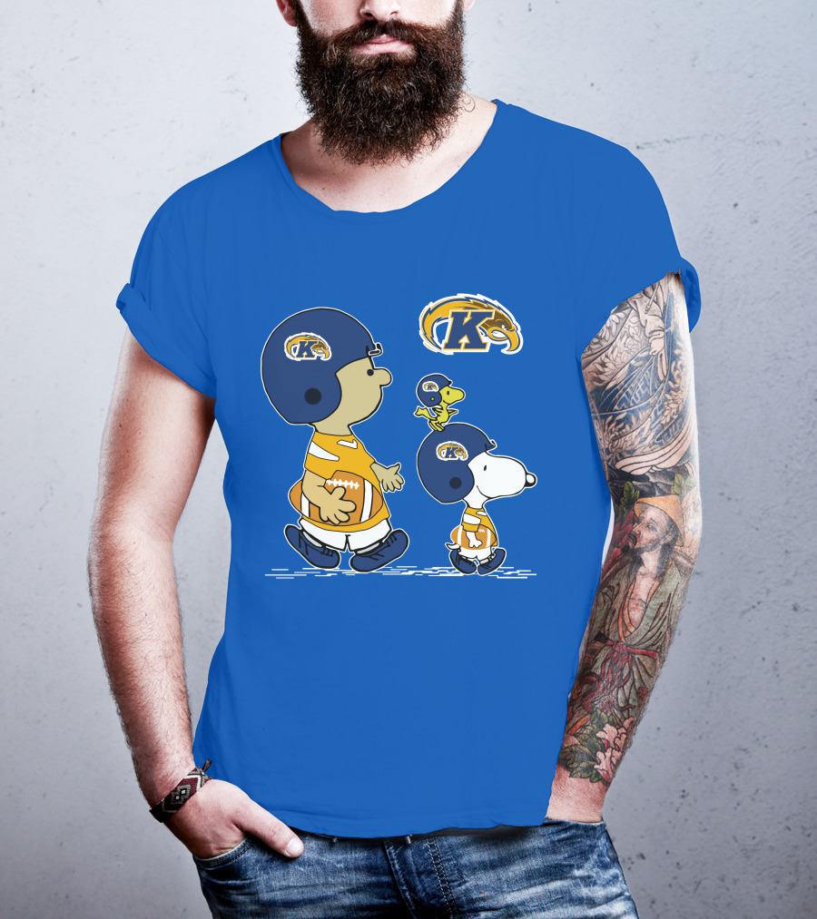 Kent State Golden Flashes Football Snoopy And Woodstock Peanuts Sports T-Shirt