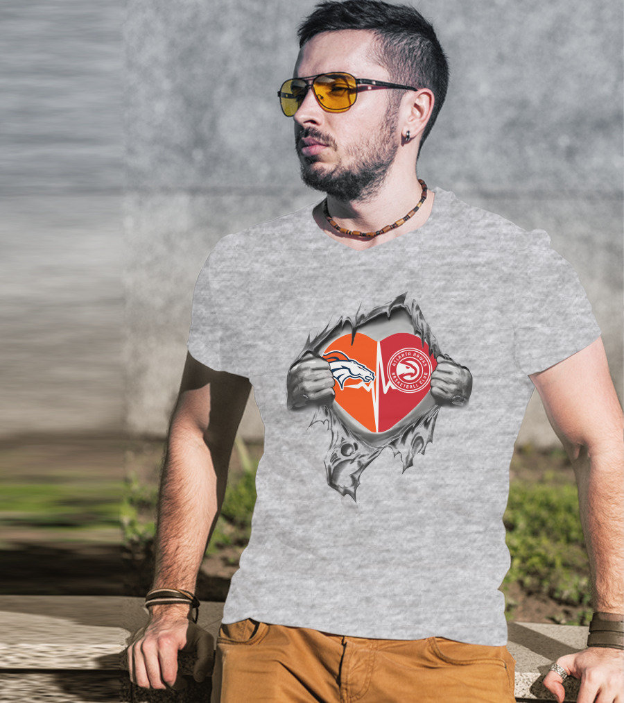 Broncos Hawks Heart Broncos It's In My Heart T-Shirt