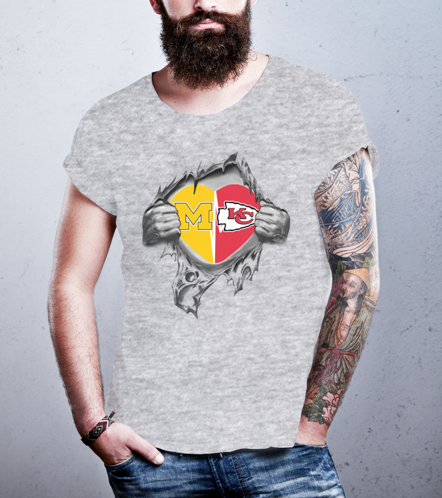 Chiefs Michigan Heart M KC Loyalty T-Shirt