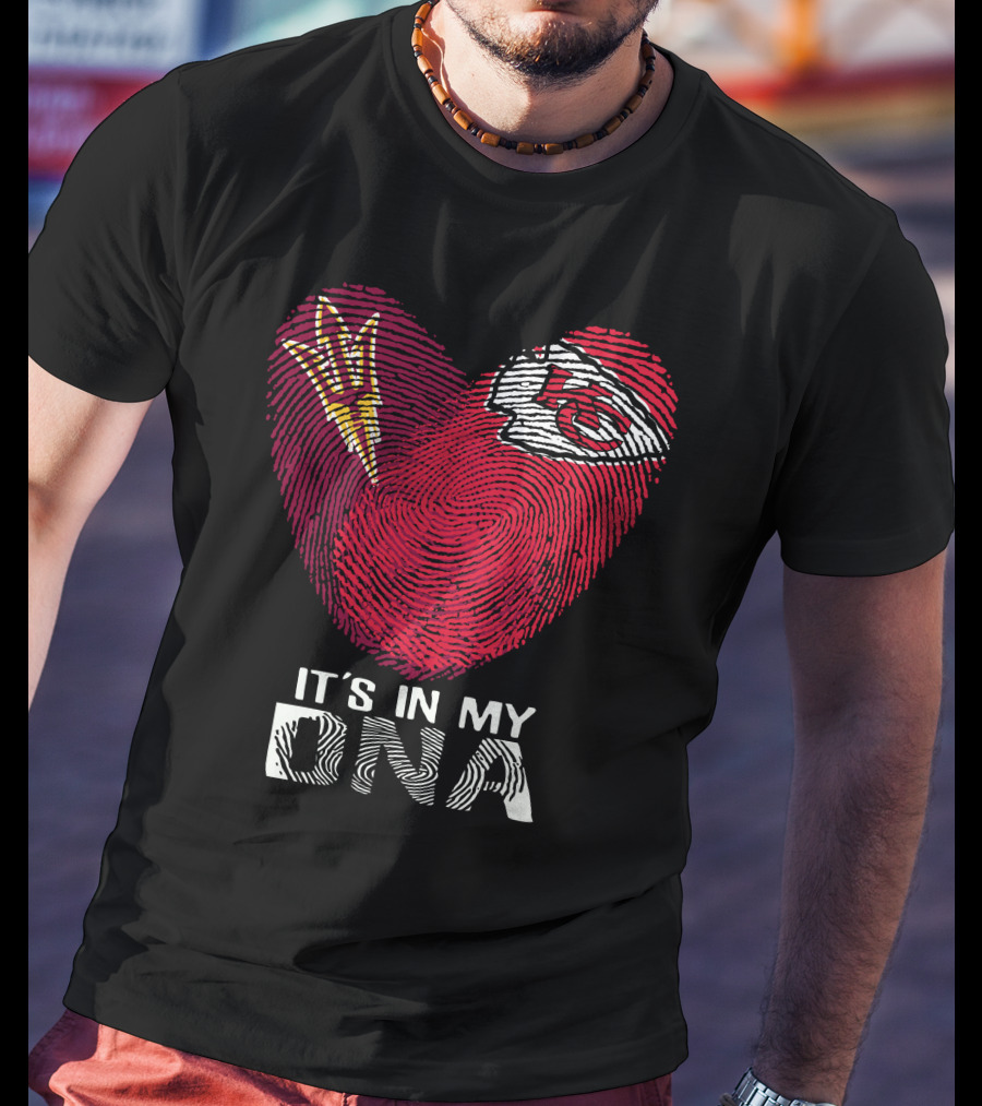 Arizona State Sun Devils And Kansas City Chiefs It's In My DNA T-Shirt