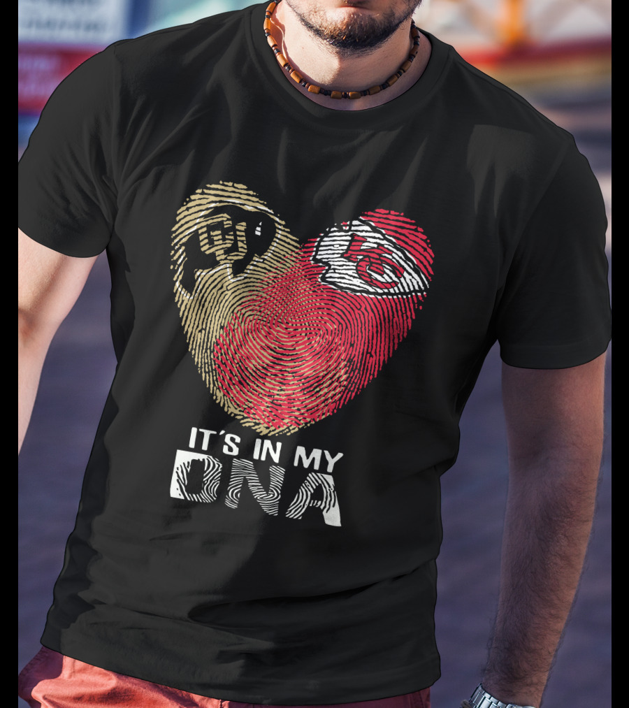 Colorado Buffaloes Chiefs It's In My Dna Fingerprint Heart T-Shirt