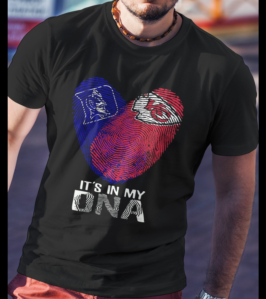 Duke Blue Devils Chiefs KC Fingerprint It's In My DNA T-Shirt