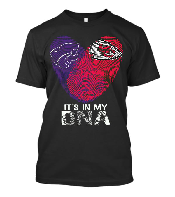 Kansas State Wildcats Chiefs It's In My DNA Football Fan Spirit T-Shirt