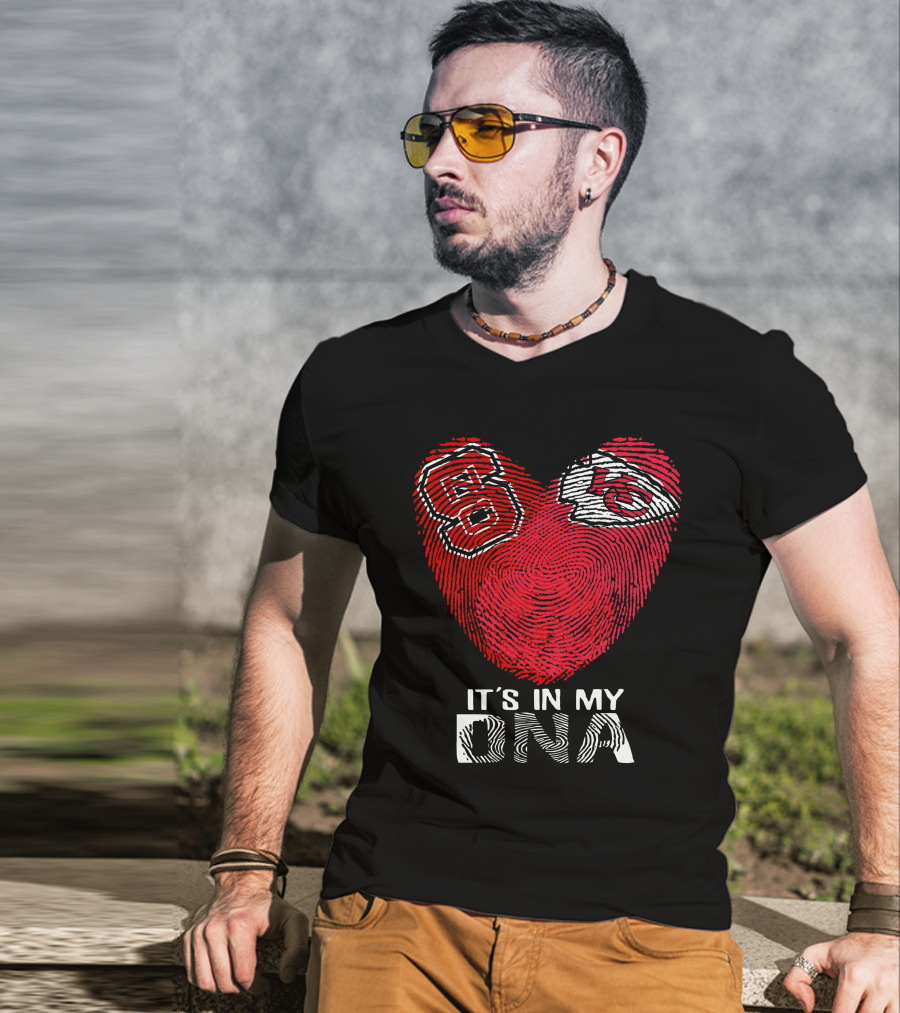 NC State Wolfpack And Kansas City Chiefs It's In My DNA T-Shirt