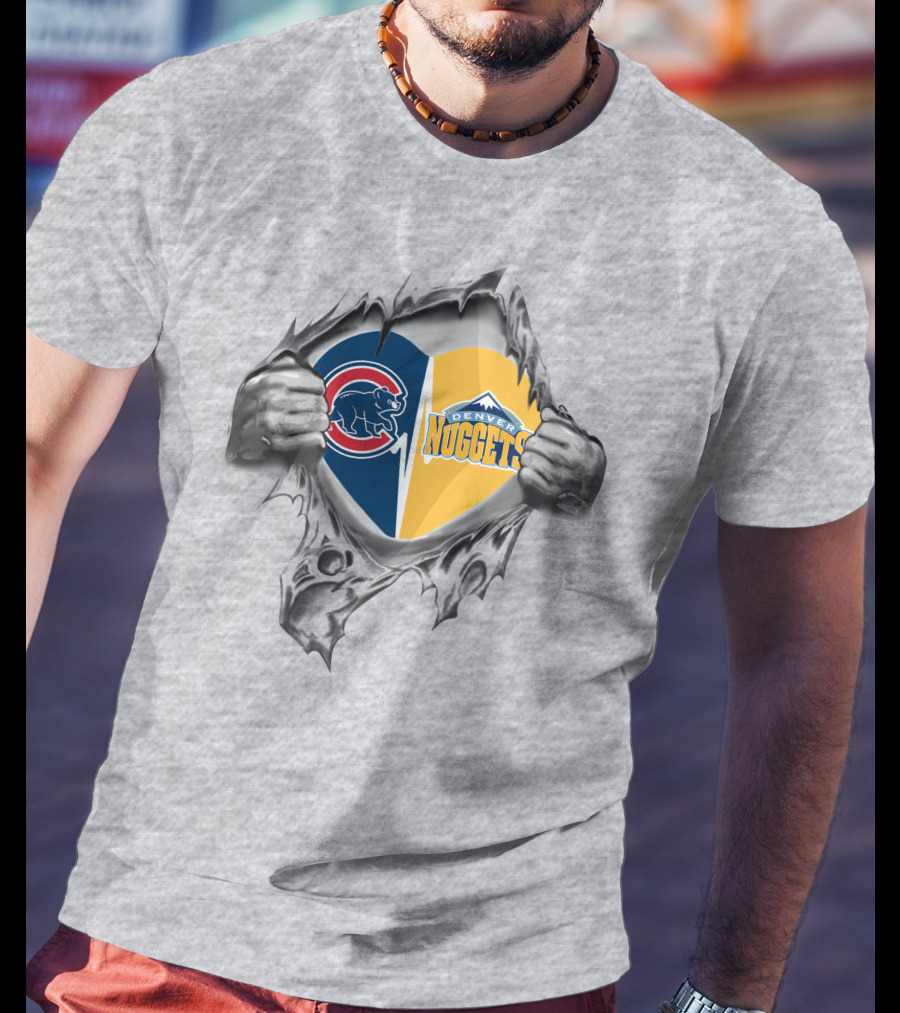 Cubs Nuggets Heart Split T-Shirt