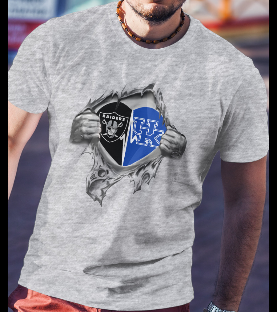 Raiders Kentucky Heartbeat UK Logo T-Shirt