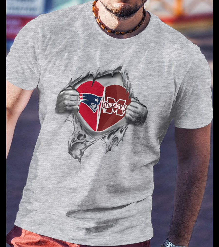 Patriots State Heart Combined Loyalty Icons T-Shirt