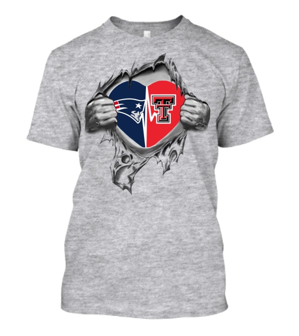 Patriots Texas Tech Heartbreaking Pride In My Heart With Torn Hands T-Shirt
