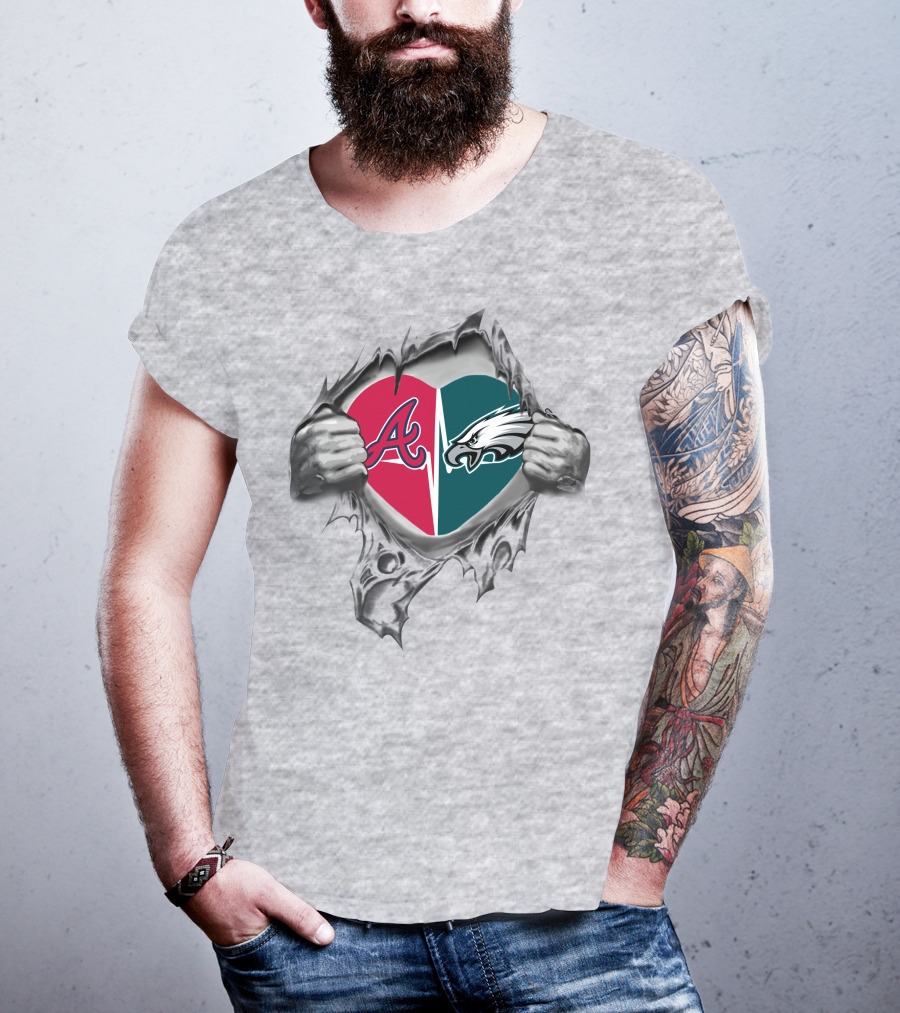 Eagles Braves Heart T-Shirt