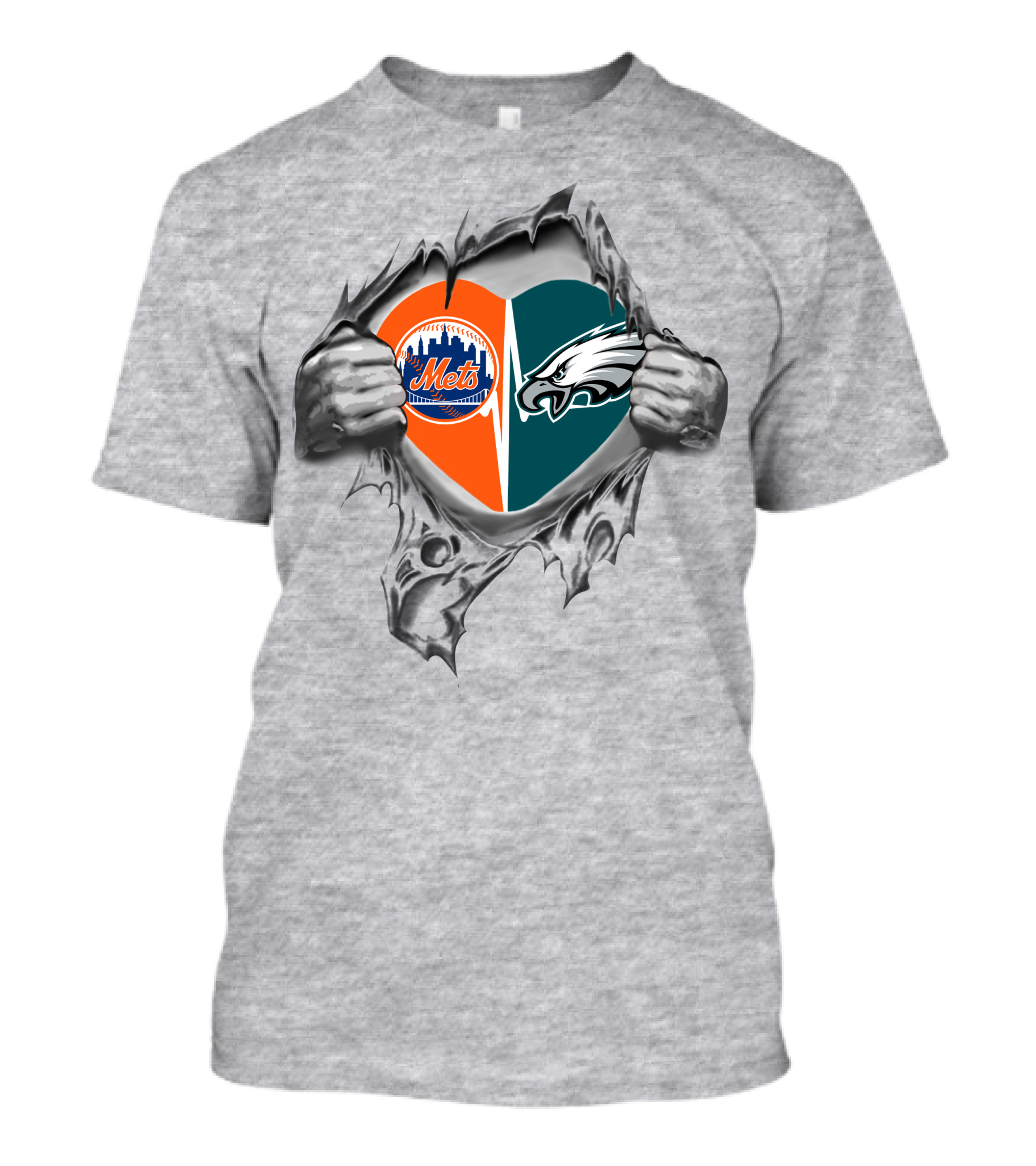 Eagles Mets Heart Logo Fan Passion T-Shirt