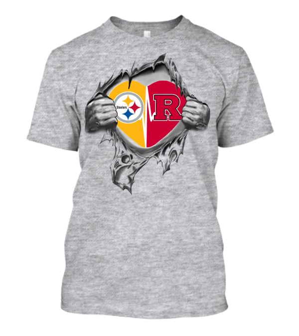 Steelers Rutgers Heartbeat Loyalty Logo Passion T-Shirt