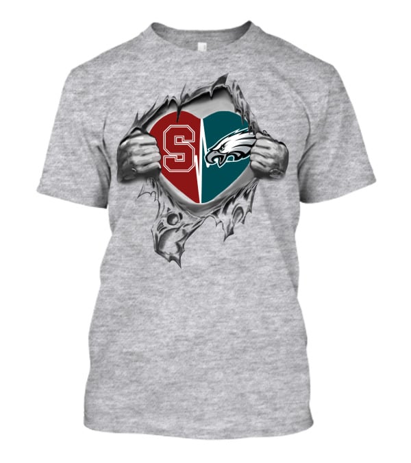 Standford Cardinals Eagles Heart Emblem T-Shirt