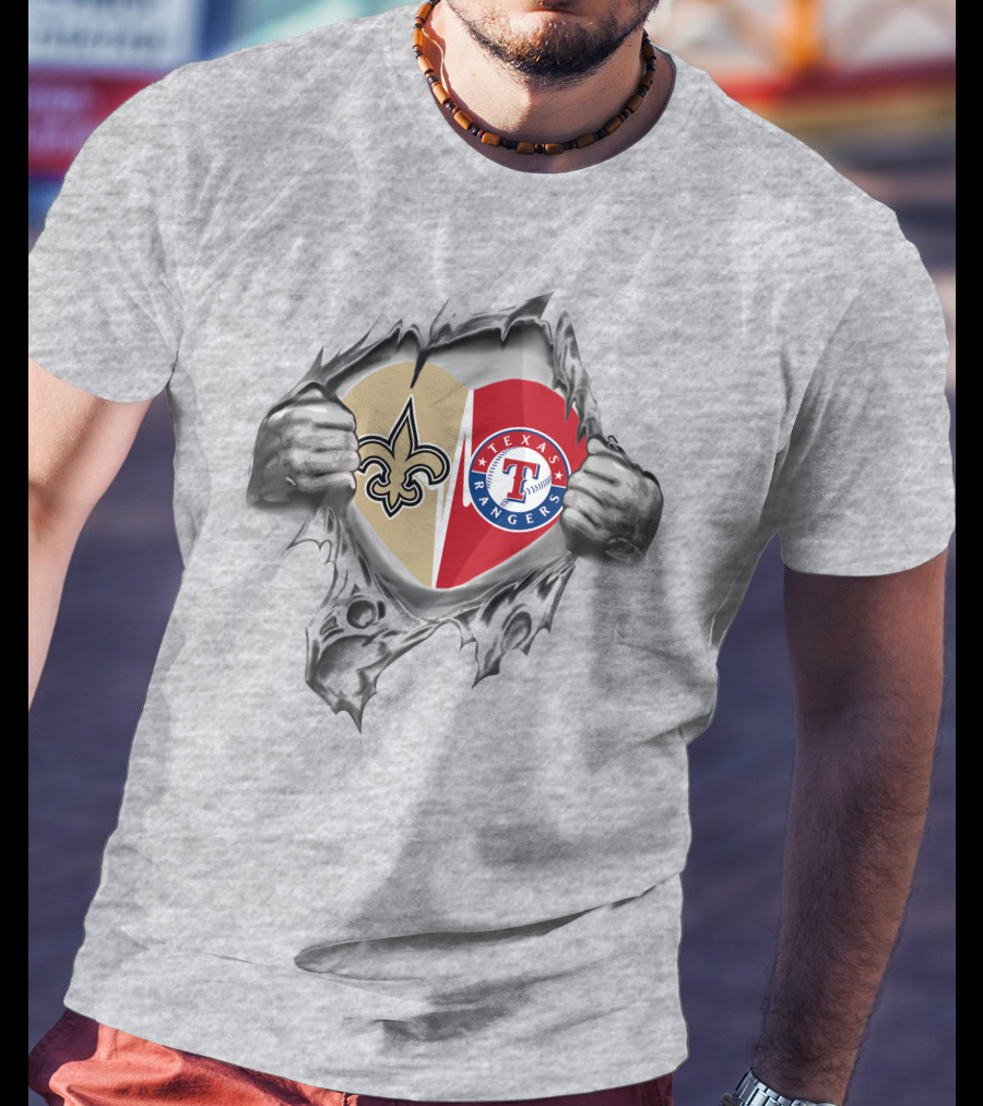 Saints Texas Rangers It's In My Heart T-Shirt