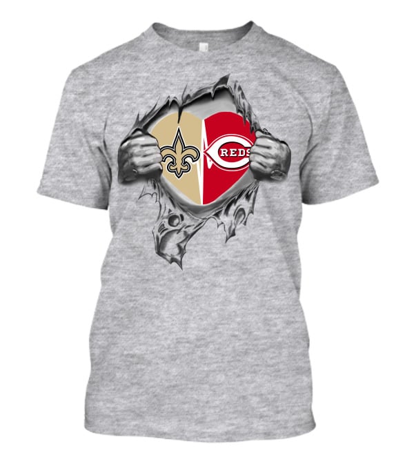 Saints Reds Heart Logo Collaboration T-Shirt
