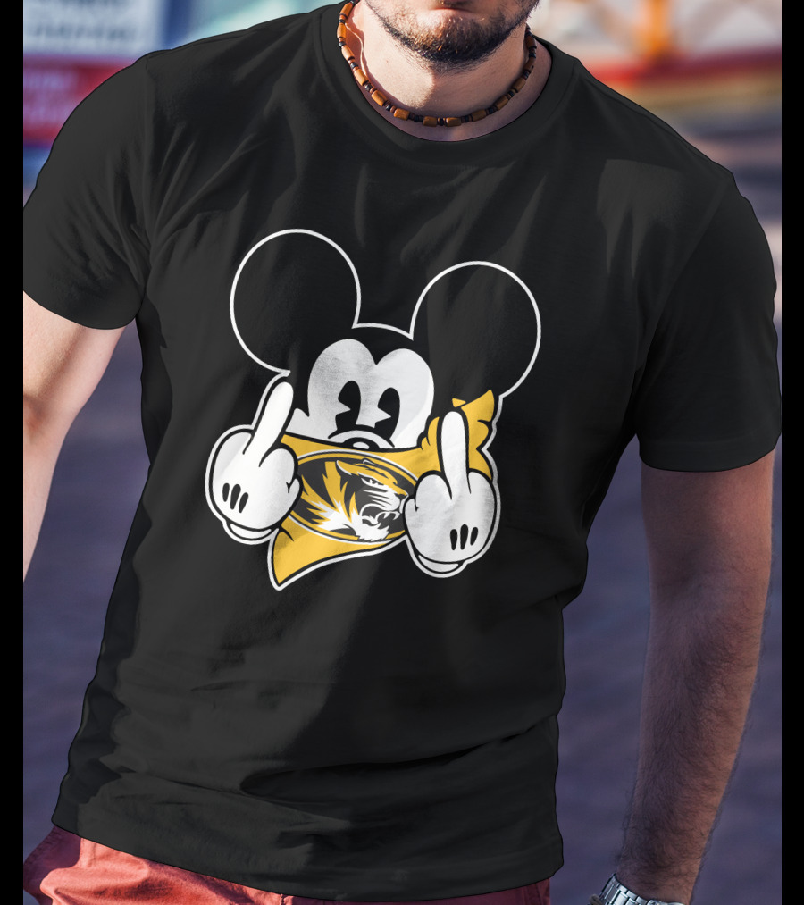 Missouri Tigers Mickey Mouse Gesture T-Shirt