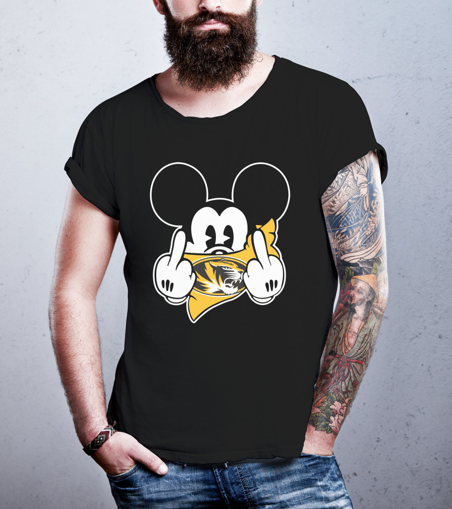 Missouri Tigers Mickey Mouse Gesture T-Shirt
