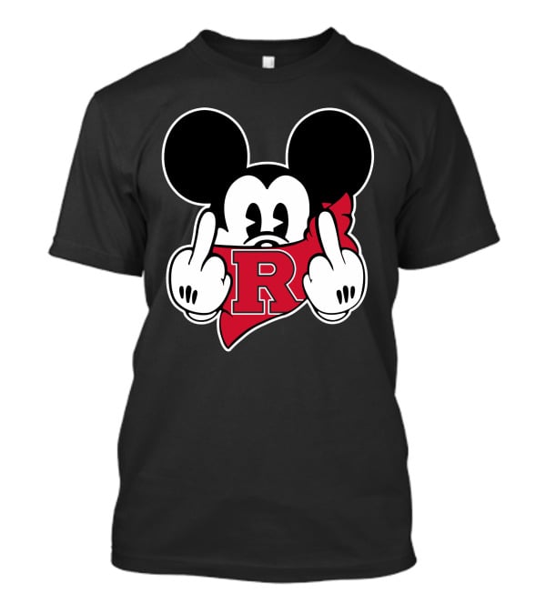 Rutgers Scarlet Knights R Mickey Gesture T-Shirt