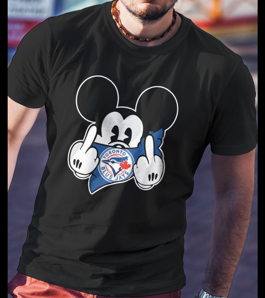 Toronto Blue Jays Mickey Mouse Middle Finger T-Shirt