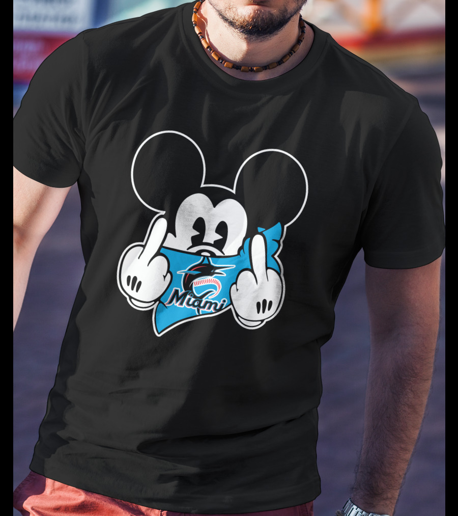 Miami Marlins Mickey Baseball T-Shirt