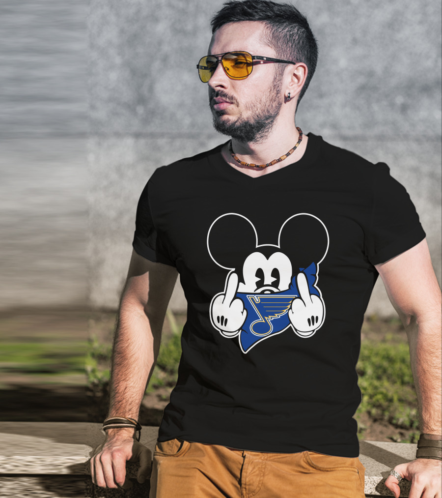 Mickey St. Louis Blues Gesture T-Shirt