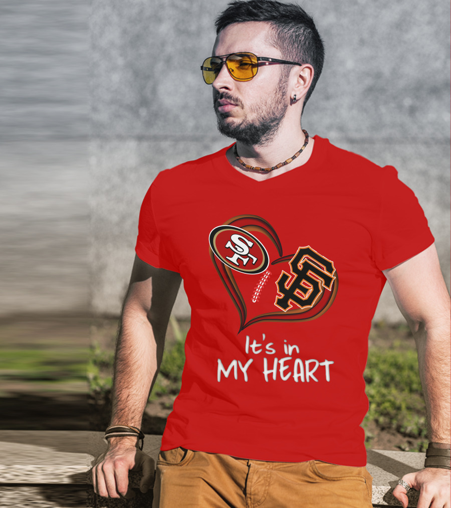 49ers Giants It's In My Heart T-Shirt