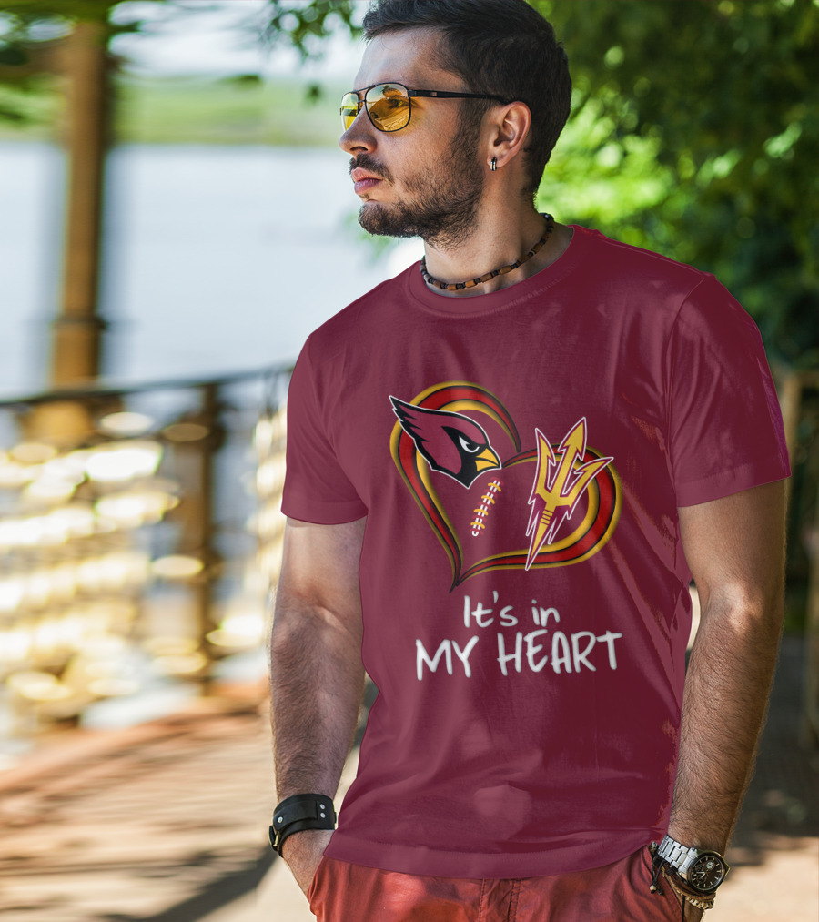 Arizona Cardinals Sun Devils It's In My Heart T-Shirt