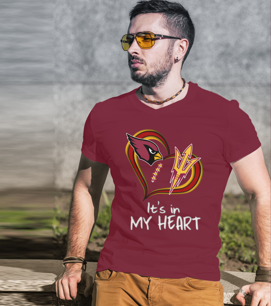 Arizona Cardinals Sun Devils It's In My Heart T-Shirt