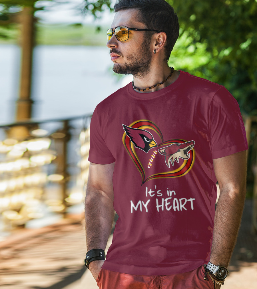 Arizona Cardinals Coyotes It's In My Heart T-Shirt