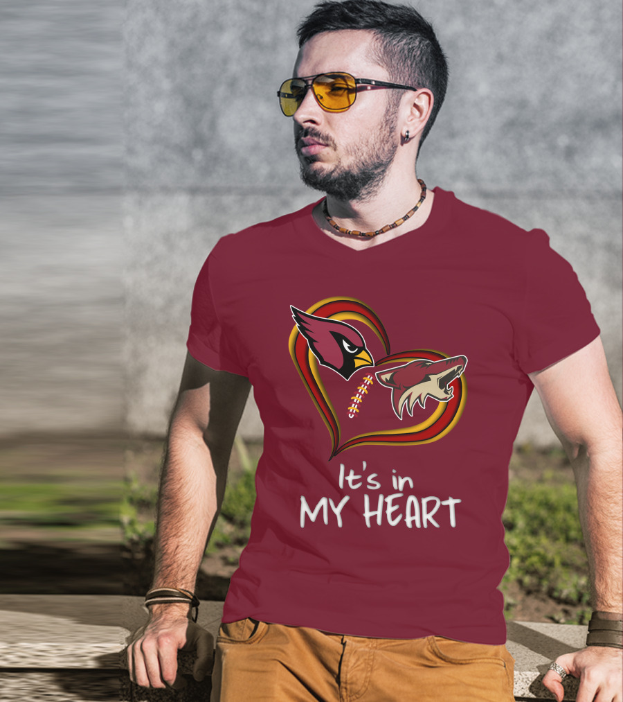 Arizona Cardinals Coyotes It's In My Heart T-Shirt