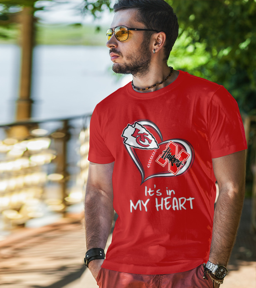 Kansas City Chiefs Nebraska Huskers It's In My Heart T-Shirt