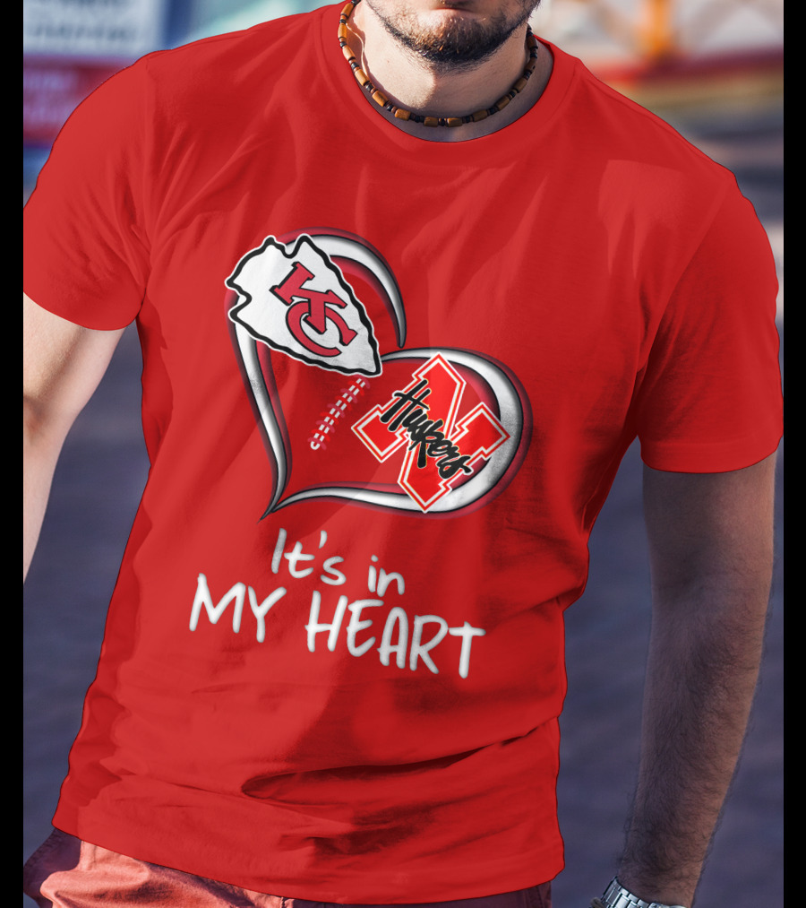Kansas City Chiefs Nebraska Huskers It's In My Heart T-Shirt