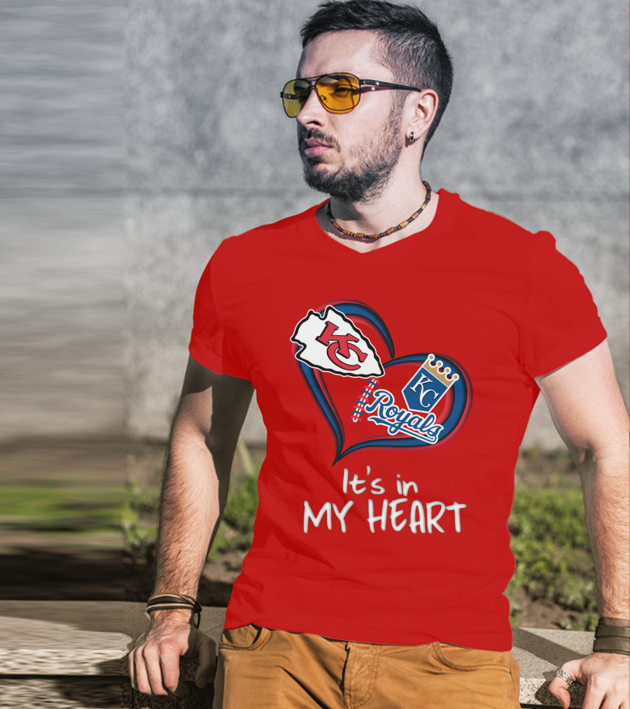 Kansas City Chiefs And Royals It's In My Heart T-Shirt