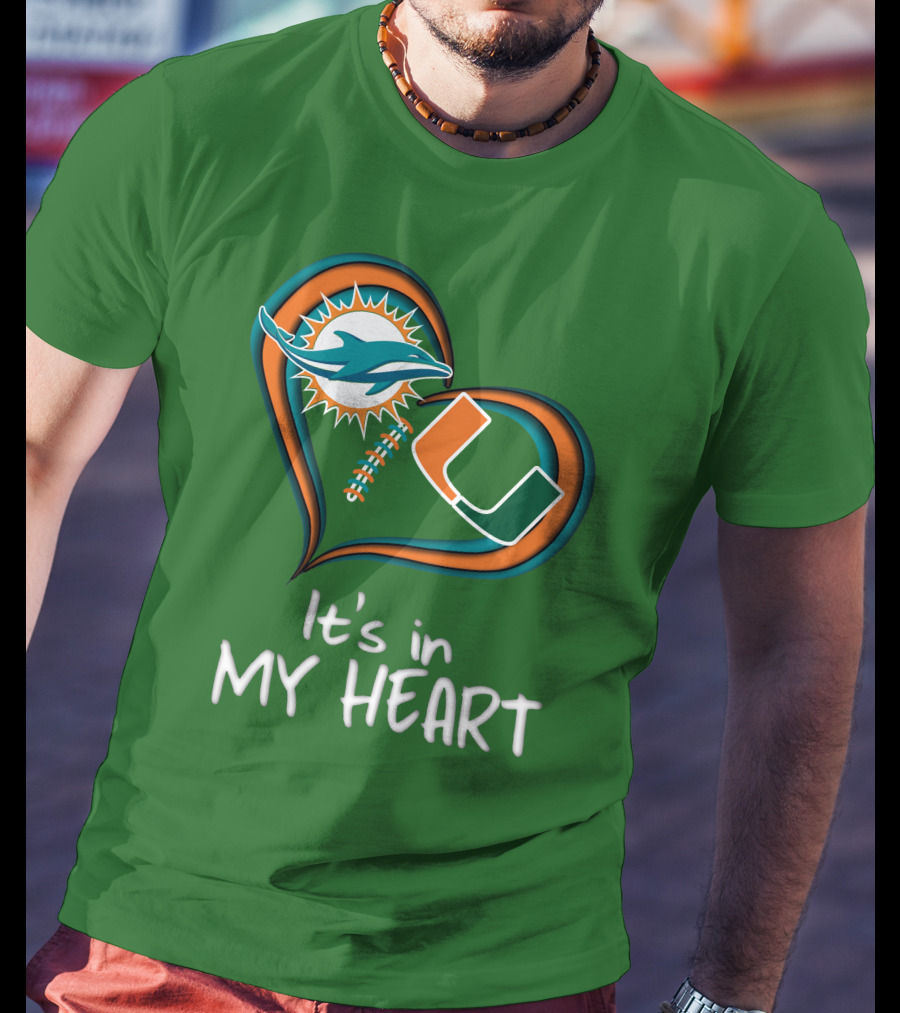 Dolphins Hurricanes It's In My Heart T-Shirt
