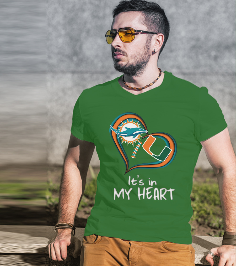 Dolphins Hurricanes It's In My Heart T-Shirt