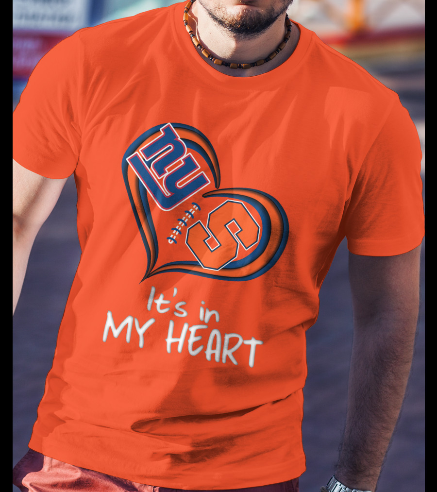 NY Giants Syracuse Orange It's In My Heart T-Shirt