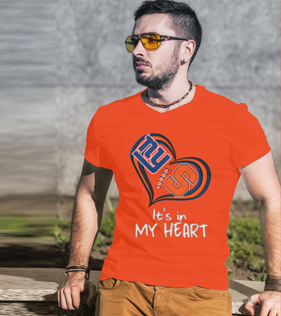 NY Giants Syracuse Orange It's In My Heart T-Shirt