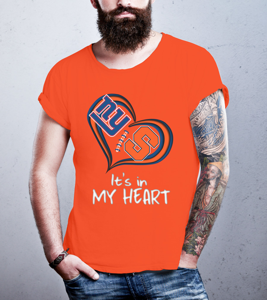 NY Giants Syracuse Orange It's In My Heart T-Shirt