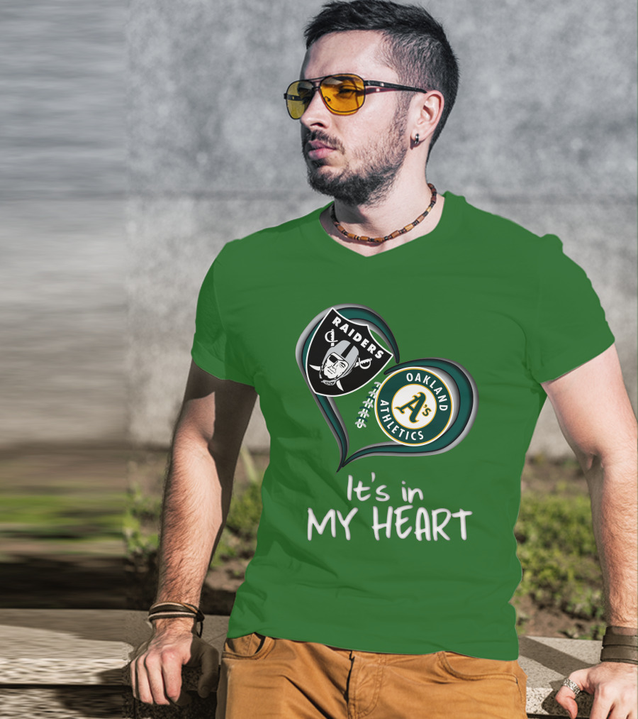Raiders Oakland Athletics It's In My Heart T-Shirt