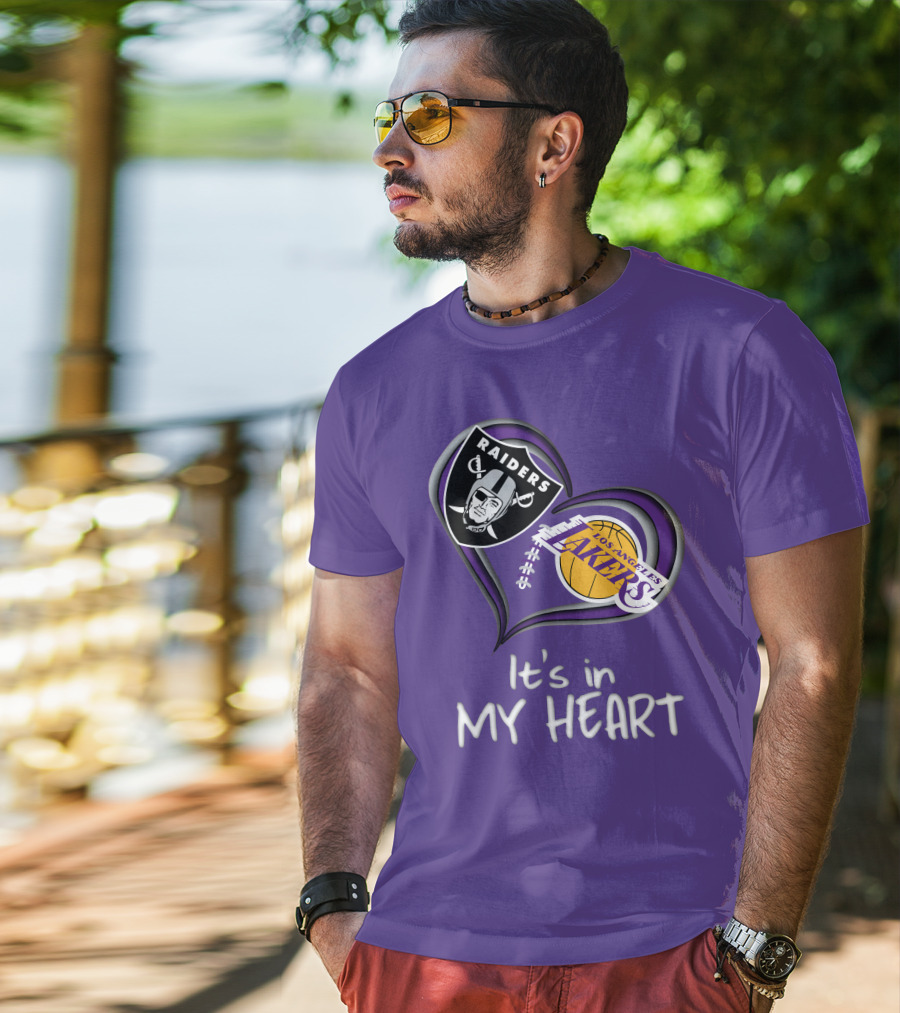 Raiders Lakers It's In My Heart T-Shirt