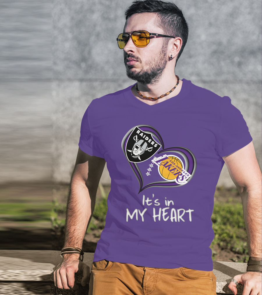 Raiders Lakers It's In My Heart T-Shirt
