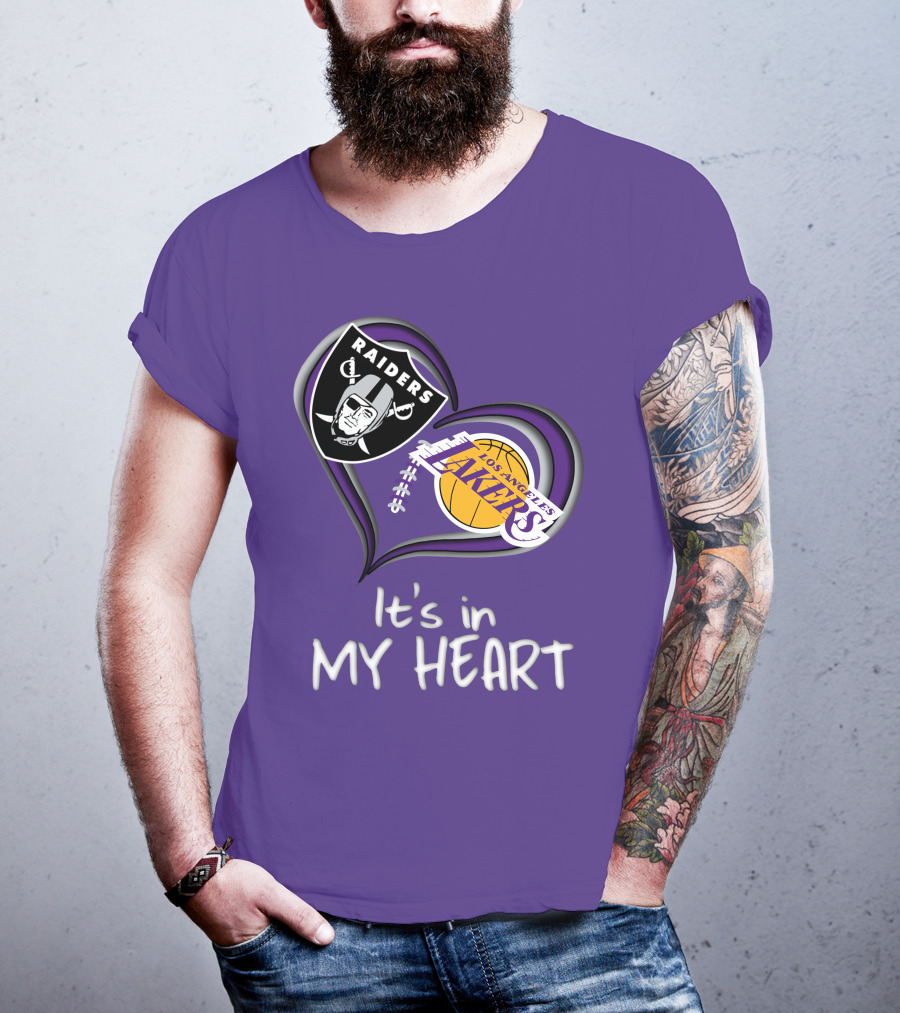Raiders Lakers It's In My Heart T-Shirt